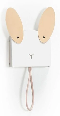Lampe Murale Métal Laqué Blanc Et Beige Bunny