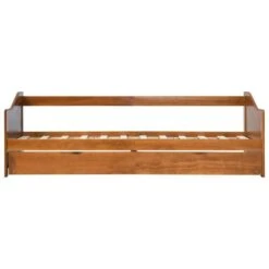 Lit Banquette 2 Couchages Pin Massif Foncé Sacha 90x200 Cm -Lexibook Magasin lit banquette 2 couchages pin massif fonce sacha 90x200 cm 3666722561921 382137