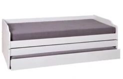 Lit Banquette 3 Couchages Pin Massif Blanc Zura 90x200 Cm