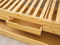 Lit Banquette 4 Tiroirs Pin Massif Clair Zara 90x200 Cm -Lexibook Magasin lit banquette 4 tiroirs pin massif clair zara 90x200 cm 4010340352451 1155814