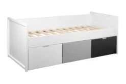 Lit Banquette 90x200 Cm Blanc Neiza -Lexibook Magasin lit banquette 90x200 cm bois blanc 5414375182028 592513