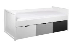 Lit Banquette 90x200 Cm Blanc Neiza -Lexibook Magasin lit banquette 90x200 cm bois blanc 5414375182028 592514