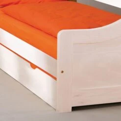 Lit Banquette Avec Tiroir Lit Pin Massif Vernis Blanc Theo 80x190 Cm -Lexibook Magasin lit banquette avec tiroir lit pin massif vernis blanc theo 80x190 cm 4010340292023 402471