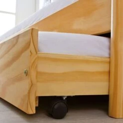 Lit Banquette Avec Tiroir Lit Pin Massif Vernis Naturel Theo 90x200 Cm -Lexibook Magasin lit banquette avec tiroir lit pin massif vernis naturel theo 90x200 cm 4010340352154 402440