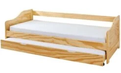 Lit Banquette Avec Tiroir Lit Pin Massif Vernis Naturel Theo 90x200 Cm