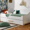 Lit Banquette Gigogne 90x190 Cm Bois Blanc Et Bouleau Clair Boréal -Lexibook Magasin lit banquette gigogne 90x190 cm bois blanc et bouleau clair boreal 3700429623947 654474