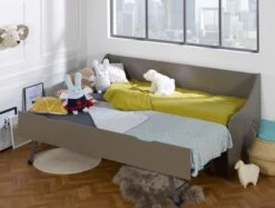 Lit Banquette Gigogne Gris Souris Calli 80x200cm -Lexibook Magasin lit banquette gigogne gris souris calli 80x200cm 132866