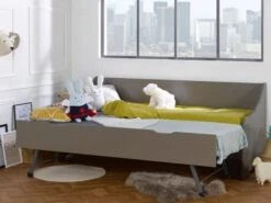 Lit Banquette Gigogne Gris Souris Calli 80x200cm -Lexibook Magasin lit banquette gigogne gris souris calli 80x200cm 132867