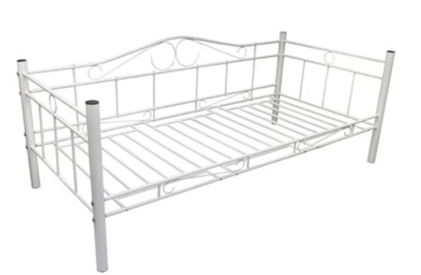 Lit Banquette Métal Blanc Nostalia 90x200 Cm 3 Lit Banquette Métal Blanc Nostalia 90x200 Cm