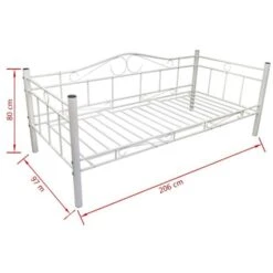 Lit Banquette Métal Blanc Nostalia 90x200 Cm 10 Lit Banquette Métal Blanc Nostalia 90x200 Cm -Lexibook Magasin lit banquette metal blanc nostalia 90x200 cm 3666722591140 245704