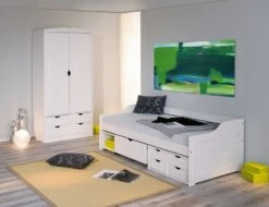 Lit Banquette Pin Massif Blanc Maxim 90x200 Cm 8 Lit Banquette Pin Massif Blanc Maxim 90x200 Cm -Lexibook Magasin lit banquette pin massif blanc maxim 90x200 cm 4010340209236 70333