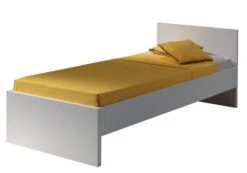 Lit Bois Laqué Blanc Milani 90x200 Cm