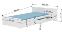 Lit Bois Pin Blanc Et Bois Oak 90x200 Cm Avec 1 Chevet Et 2 Tiroirs De Rangement Lydia -Lexibook Magasin lit bois pin blanc et bois oak 90x200 cm avec 1 chevet et 2 tiroirs de rangement lydia 3666722947060 1508907