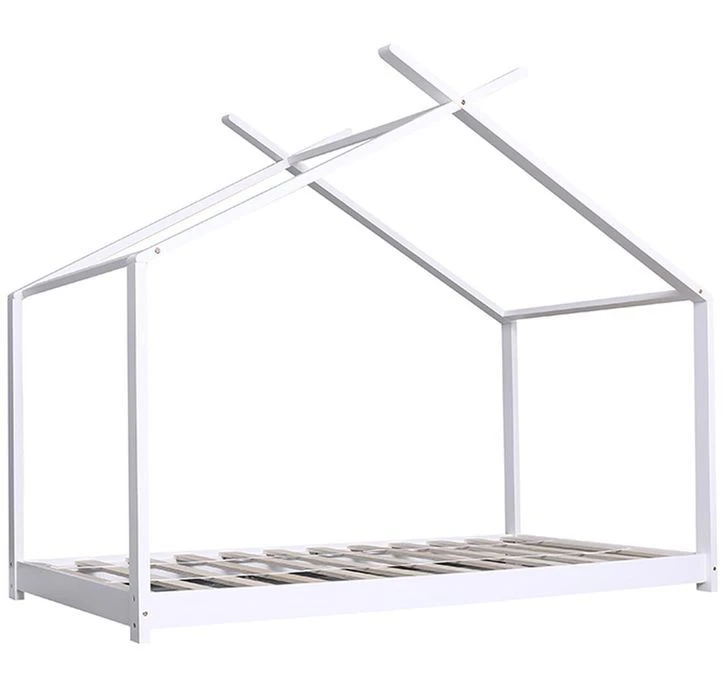 Lit Cabane 90x190 Cm Bois Massif Blanc Toli 3 Lit Cabane 90x190 Cm Bois Massif Blanc Toli