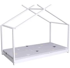 Lit Cabane 90x190 Cm Bois Massif Blanc Toli 9 Lit Cabane 90x190 Cm Bois Massif Blanc Toli -Lexibook Magasin lit cabane 90x190 cm bois massif blanc toli 3248116139031 1026139