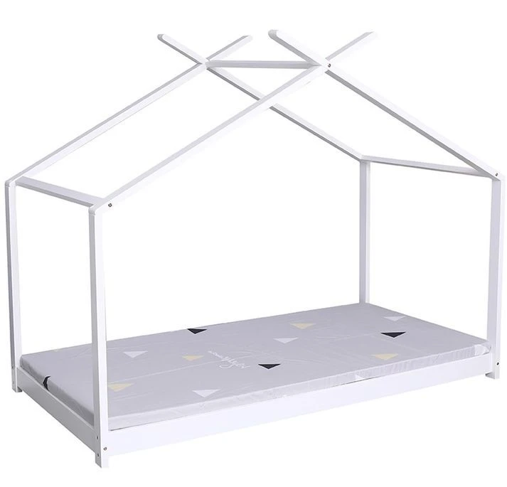 Lit Cabane 90x190 Cm Bois Massif Blanc Toli 6 Lit Cabane 90x190 Cm Bois Massif Blanc Toli – Image 4