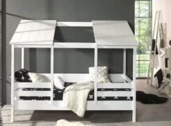 Lit Cabane 90x200 Cm Pin Massif Blanc Remis 5 Lit Cabane 90x200 Cm Pin Massif Blanc Remis -Lexibook Magasin lit cabane 90x200 cm pin massif blanc housebed 5420070231008 694797