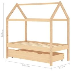 Lit Cabane Enfant Avec Tiroir Bois De Pin Massif 70x140 Cm -Lexibook Magasin lit cabane enfant avec tiroir bois de pin massif 70x140 cm 3666722345392 956747