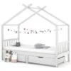 Lit Cabane Enfant Avec Tiroirs Blanc Pin Massif 90x200 Cm 2 -Lexibook Magasin lit cabane enfant avec tiroirs blanc pin massif 90x200 cm 2 3666722309615 997594