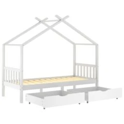 Lit Cabane Enfant Avec Tiroirs Blanc Pin Massif 90x200 Cm 2 -Lexibook Magasin lit cabane enfant avec tiroirs blanc pin massif 90x200 cm 2 3666722309615 997598