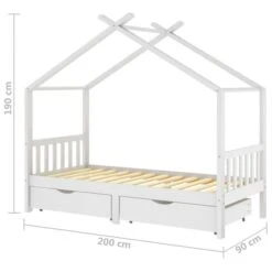 Lit Cabane Enfant Avec Tiroirs Blanc Pin Massif 90x200 Cm 2 -Lexibook Magasin lit cabane enfant avec tiroirs blanc pin massif 90x200 cm 2 3666722309615 997600
