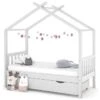 Lit Cabane Enfant Avec Un Tiroir Blanc Pin Massif 80x160 Cm 2 -Lexibook Magasin lit cabane enfant avec un tiroir blanc pin massif 80x160 cm 2 3666722780094 997587