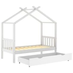 Lit Cabane Enfant Avec Un Tiroir Blanc Pin Massif 80x160 Cm 2 -Lexibook Magasin lit cabane enfant avec un tiroir blanc pin massif 80x160 cm 2 3666722780094 997591