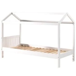Lit Cabane Gigogne 90x200 Cm Pin Massif Laqué Blanc Erik -Lexibook Magasin lit cabane gigogne 90x200 cm pin massif laque blanc erik 5420070228367 691838