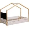 Lit Cabane Pin Massif Blanc Idylle 90x190 Cm 1 Lit Cabane Pin Massif Blanc Idylle 90x190 Cm -Lexibook Magasin lit cabane pin massif blanc woody 90x190 cm 3248116153044 556991