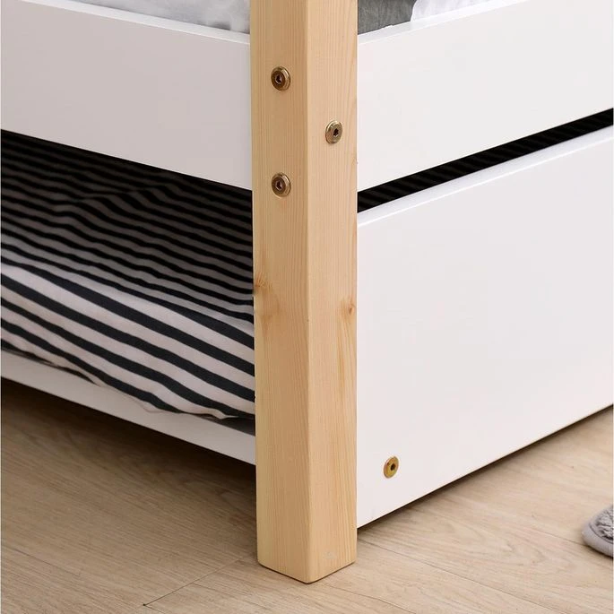 Lit Cabane Pin Massif Blanc Idylle 90x190 Cm 9 Lit Cabane Pin Massif Blanc Idylle 90x190 Cm – Image 7