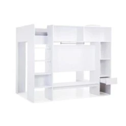 Lit Combiné 90 X 190 Cm 1 Couchage Blanc Uni - COMBI