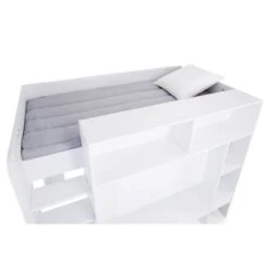 Lit Combiné 90 X 190 Cm 1 Couchage Blanc Uni - COMBI -Lexibook Magasin lit combine 90 x 190 cm 1 couchage blanc uni combi 3663840028442 536098