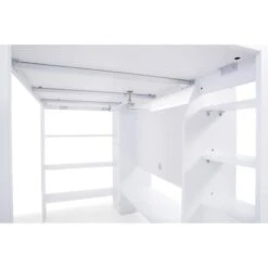 Lit Combiné 90 X 190 Cm 1 Couchage Blanc Uni - COMBI -Lexibook Magasin lit combine 90 x 190 cm 1 couchage blanc uni combi 3663840028442 536099