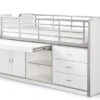 Lit Combiné 90x200 Cm Avec Sommier 1 Bureau 3 Tiroirs Bois Blanc Bonny -Lexibook Magasin lit combine 90x200 cm avec sommier 1 bureau 3 tiroirs bois blanc bonny 5420070221351 712424