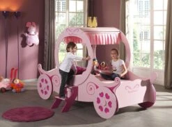 Lit Enfant Carrosse De Princesse 90x200 Cm Bois Rose Cara -Lexibook Magasin lit enfant 90x200 cm carrosse de princesse bois rose car beds 5420070207836 694415
