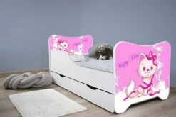 Lit Enfant à Tiroir Et Matelas 70x140 Cm Happy Kitty -Lexibook Magasin lit enfant a tiroir et matelas 70x140 cm happy kitty 5902533410118 569836
