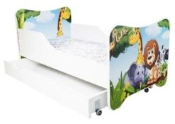 Lit Enfant à Tiroir Et Matelas Africa 80x160