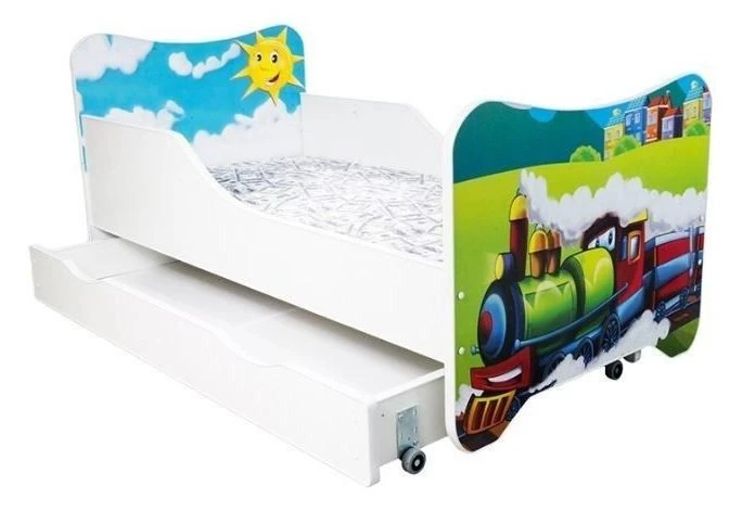 Lit Enfant à Tiroir Et Matelas Choo Choo 80x160 3 Lit Enfant à Tiroir Et Matelas Choo Choo 80x160