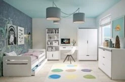 Lit Enfant Avec Barrière De Sécurité Amovible Blanc Et Gris Moly -Lexibook Magasin lit enfant avec barriere de securite amovible blanc et gris moly 3666722174695 1223608