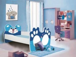Lit Enfant Avec Motif Petit Lion Bleu 70x140 Ou 80x160 Cm - Matelas Inclus - Tiroir De Rangement -Lexibook Magasin lit enfant avec motif petit lion bleu 70x140 ou 80x160 cm matelas inclus tiroir de rangement 3666722947206 1511637