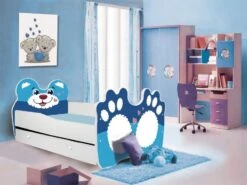 Lit Enfant Avec Motif Petit Lion Bleu 70x140 Ou 80x160 Cm - Matelas Inclus - Tiroir De Rangement -Lexibook Magasin lit enfant avec motif petit lion bleu 70x140 ou 80x160 cm matelas inclus tiroir de rangement 3666722947206 1511638
