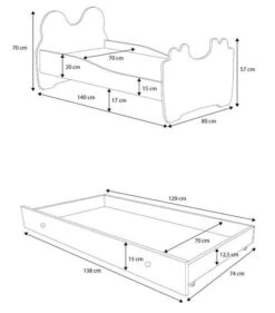 Lit Enfant Avec Motif Petit Lion Bleu 70x140 Ou 80x160 Cm - Matelas Inclus - Tiroir De Rangement -Lexibook Magasin lit enfant avec motif petit lion bleu 70x140 ou 80x160 cm matelas inclus tiroir de rangement 3666722947206 1511648