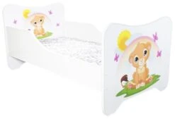 Lit Enfant Avec Sommier Et Matelas Un Monde Joyeux Le Roi Lion 80x160