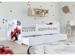 Lit Enfant Bleu Avec Sommiers Et Barrière De Sécurité Amovible Drimy -Lexibook Magasin lit enfant bleu avec sommiers et barriere de securite amovible drimy 3666722169820 1230651