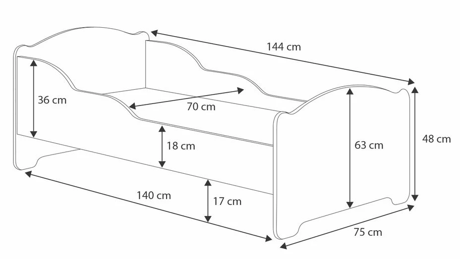 Lit Enfant Bois Blanc Impression Petit Requin 70x140 Ou 80x160 Cm - Sommier Et Matelas Inclus - Madale 9 Lit Enfant Bois Blanc Impression Petit Requin 70x140 Ou 80x160 Cm - Sommier Et Matelas Inclus - Madale – Image 7
