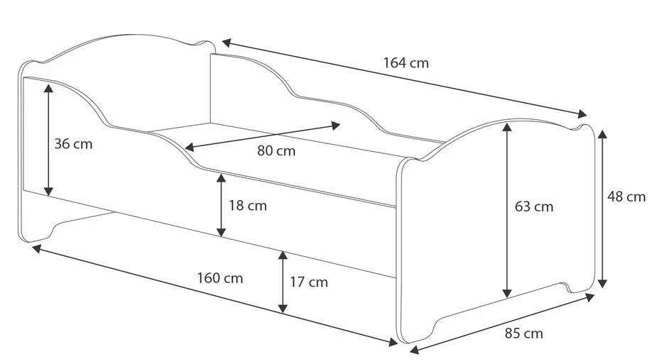 Lit Enfant Bois Blanc Impression Petit Requin 70x140 Ou 80x160 Cm - Sommier Et Matelas Inclus - Madale 10 Lit Enfant Bois Blanc Impression Petit Requin 70x140 Ou 80x160 Cm - Sommier Et Matelas Inclus - Madale – Image 8