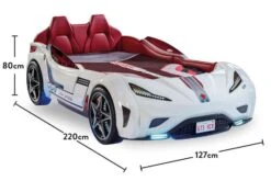 Lit Enfant De Voiture Blanche De Sport GTE 90x190 Cm 7 Lit Enfant De Voiture Blanche De Sport GTE 90x190 Cm -Lexibook Magasin lit enfant de voiture blanche de sport gte 90x190 cm 8681875092301 1521687
