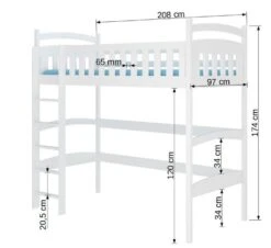 Lit Enfant Mezzanine Bois De Pin Blanc 90x200 Cm Mikola -Lexibook Magasin lit enfant mezzanine bois de pin blanc 90x200 cm mikola 3666722954006 1508836