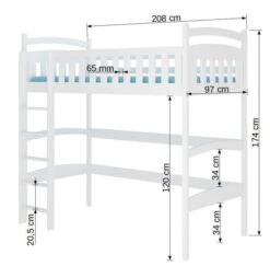 Lit Enfant Mezzanine Bois De Pin Naturel 90x200 Cm Mikola -Lexibook Magasin lit enfant mezzanine bois de pin naturel 90x200 cm mikola 3666722954051 1508843