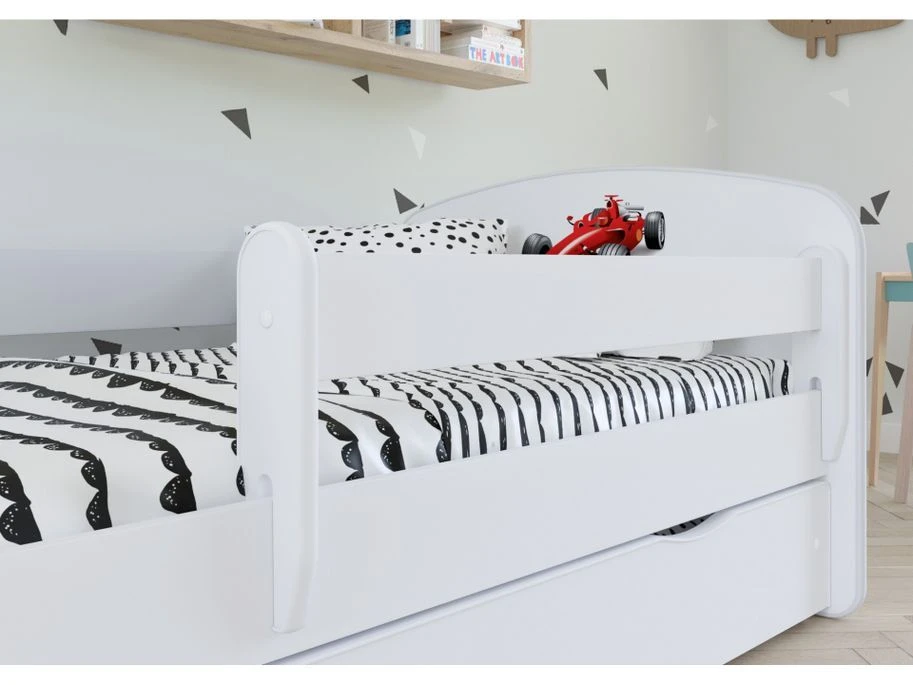 Lit Enfant Voiture De Course Avec Sommiers Et Barrière De Sécurité Amovible Drimy 6 Lit Enfant Voiture De Course Avec Sommiers Et Barrière De Sécurité Amovible Drimy – Image 4